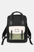 Himawari Waterproof Canvas Backpack Bag with Handles Black White One Size - Fashorio