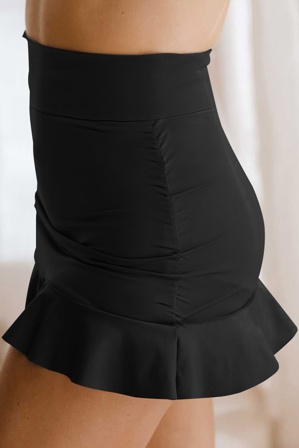 Ruffle Hem Swim Skort - Fashorio