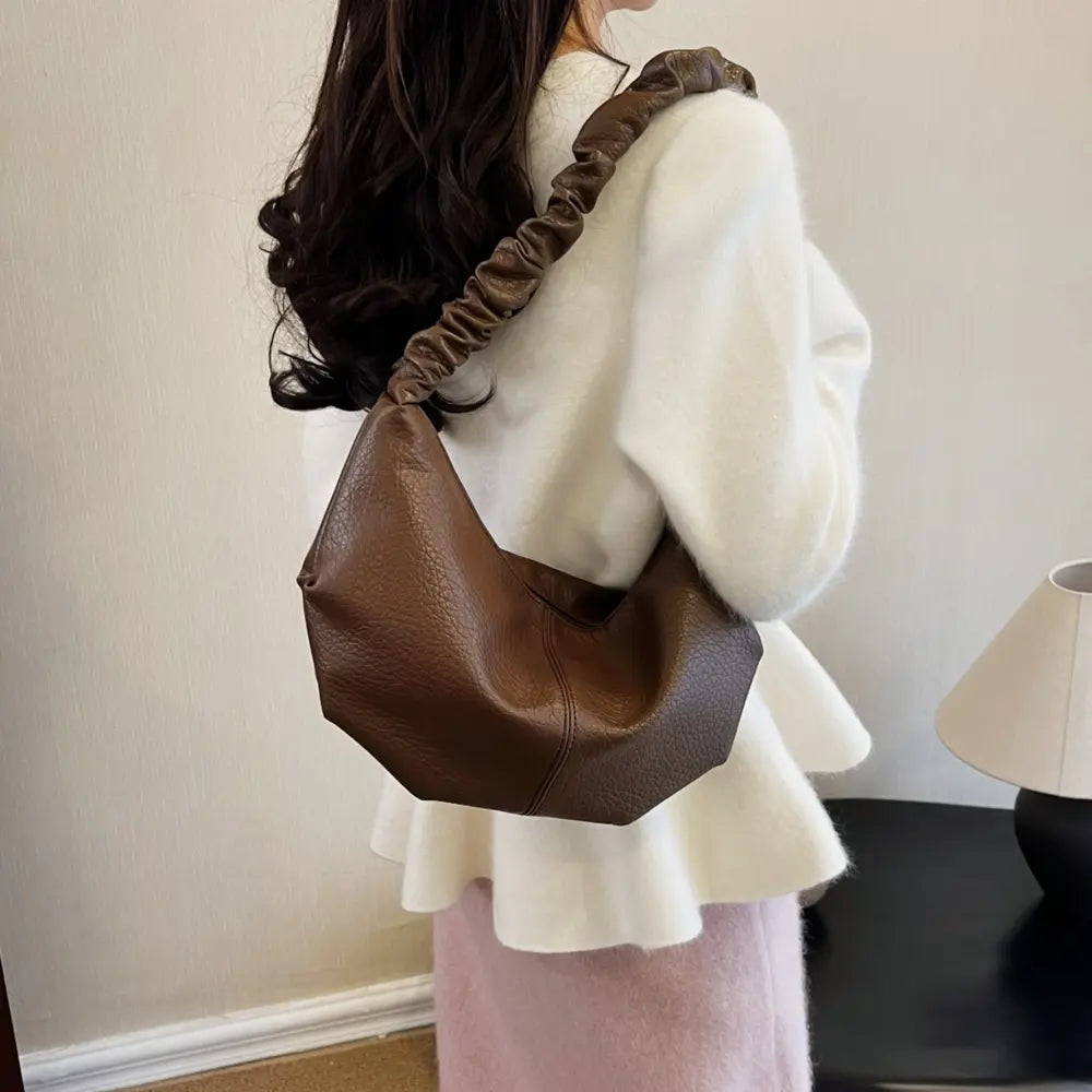 PU Leather Shoulder Bag - Fashorio