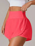 Pocketed High Waist Active Shorts Strawberry - Fashorio