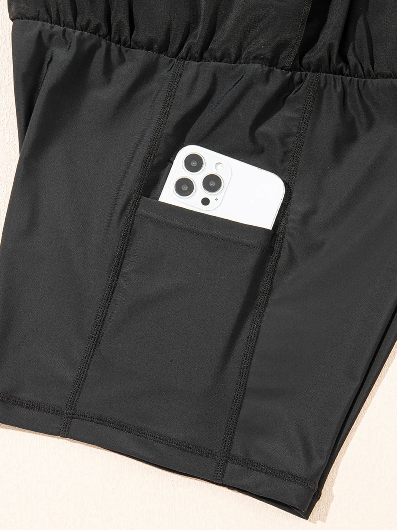 High Waisted Drawstring Swim Shorts - Fashorio