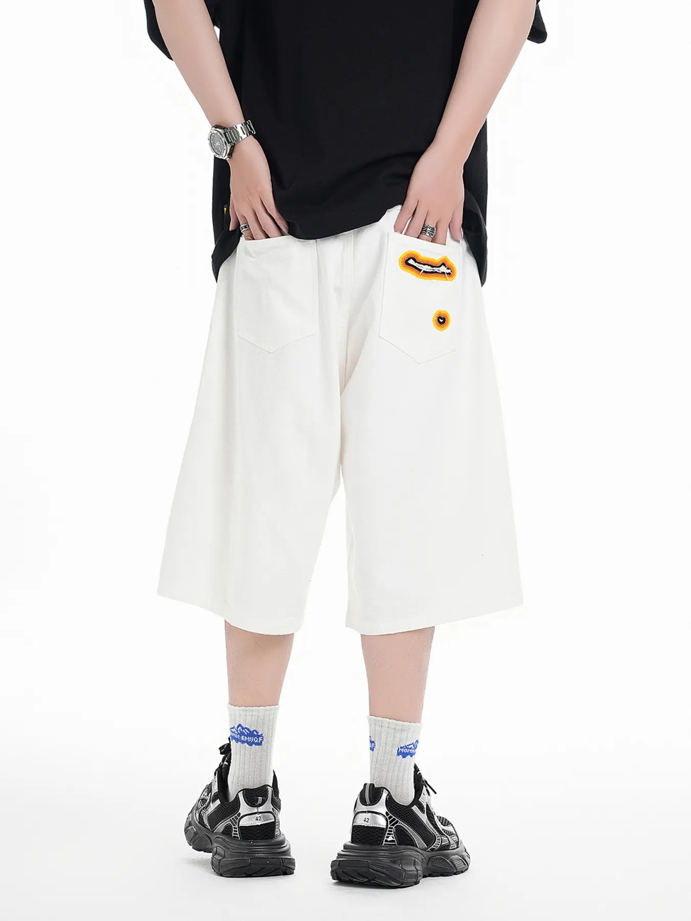 Men's Distressed Loose Fit Denim Shorts - Fashorio