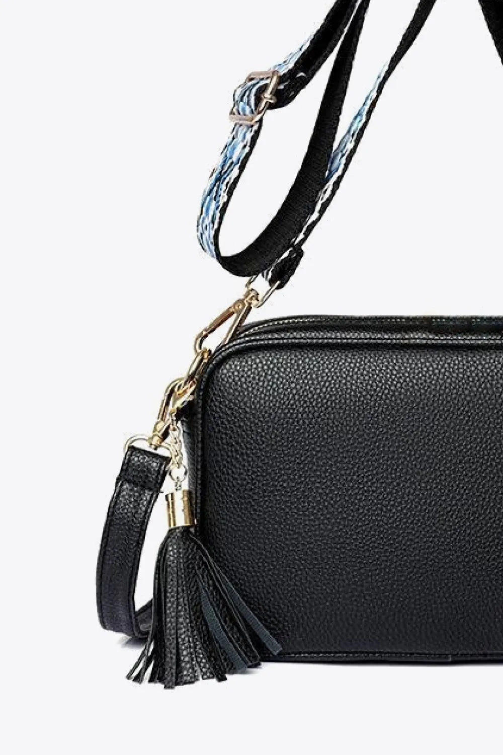 PU Leather Tassel Crossbody Bag - Fashorio