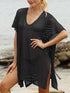 Side Tied V-Neck Cover-Up - Fashorio