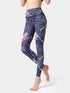 Printed High Waist Active Leggings Fuchsia Pink - Fashorio