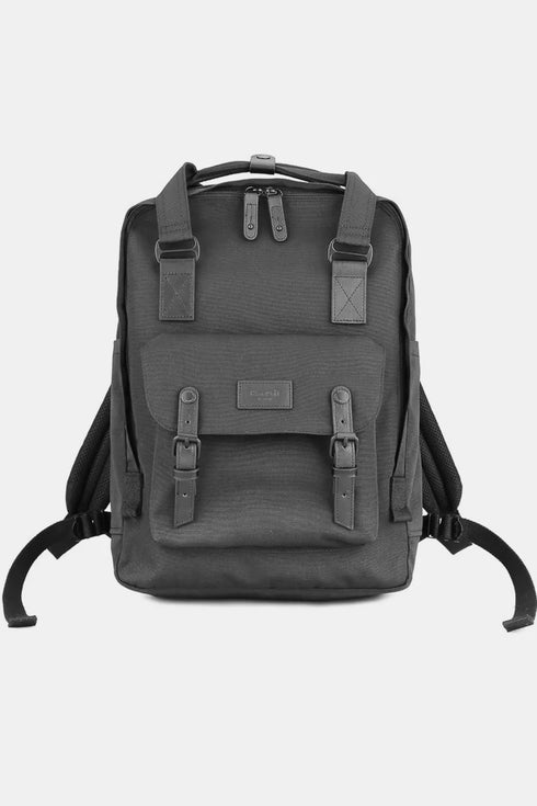 Himawari Waterproof Canvas Backpack Bag with Handles Black One Size - Fashorio