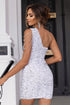 Contrast Sequin One-Shoulder Mini Dress – Sleek Party Style - Fashorio
