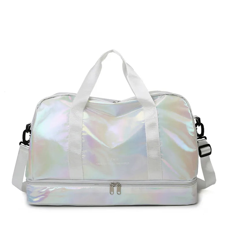 Detachable Strap Travel Bag Ivory One Size - Fashorio