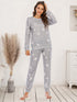Star Top and Pants Lounge Set Heather Gray - Fashorio