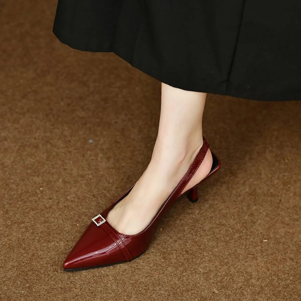 Pointed Toe Slingback Pumps - Fashorio
