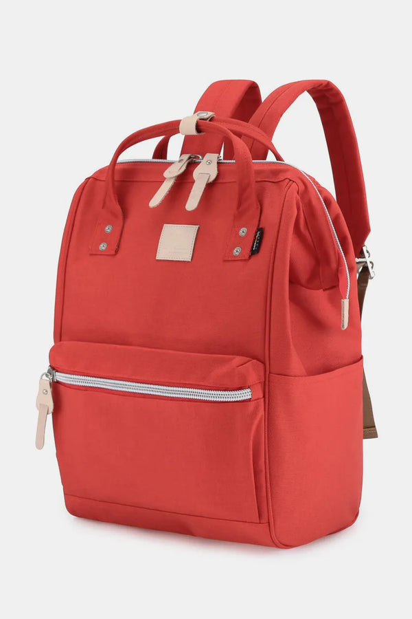 Himawari Waterproof Design Arcuate Shoulder Strap Backpack Bag with Handles Red One Size - Fashorio