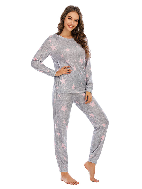 Star Top and Pants Lounge Set - Fashorio