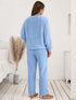 Ivy Lane Teddy Long Sleeve Top and Pants Lounge Set - Fashorio
