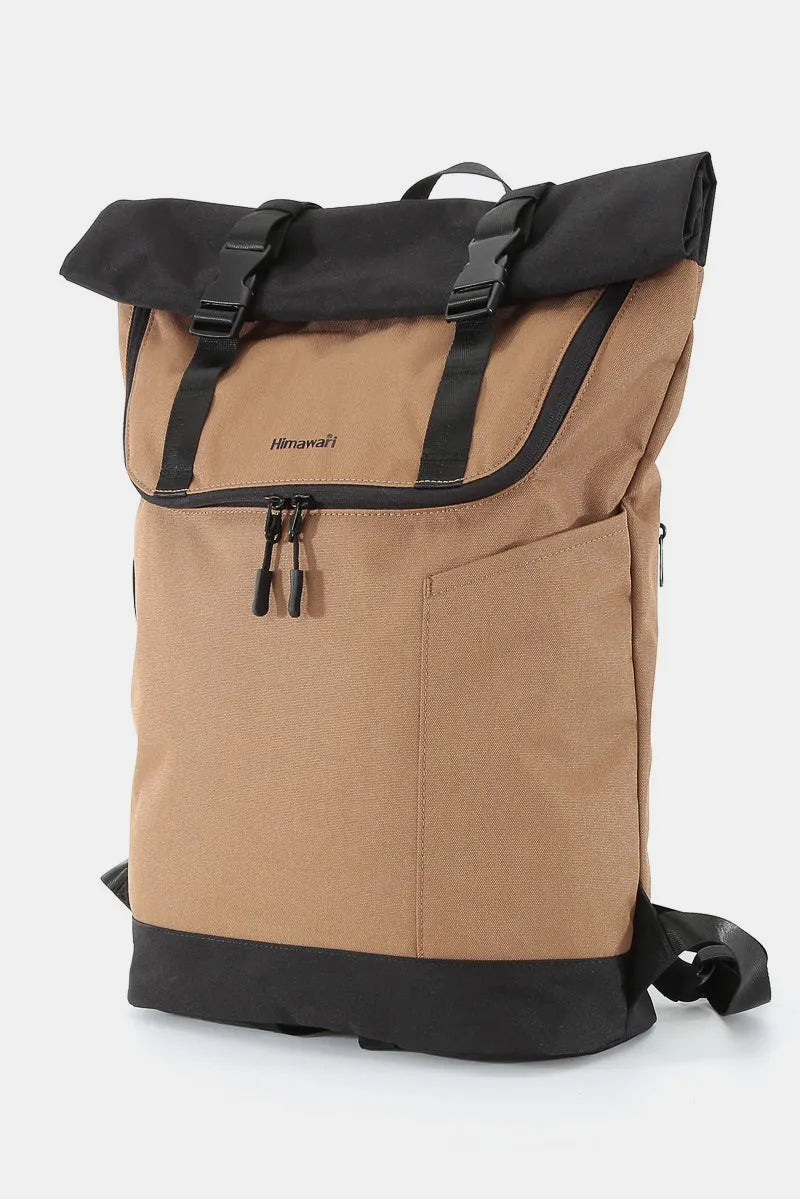 Himawari Contrast Waterproof Canvas Backpack Bag - Fashorio