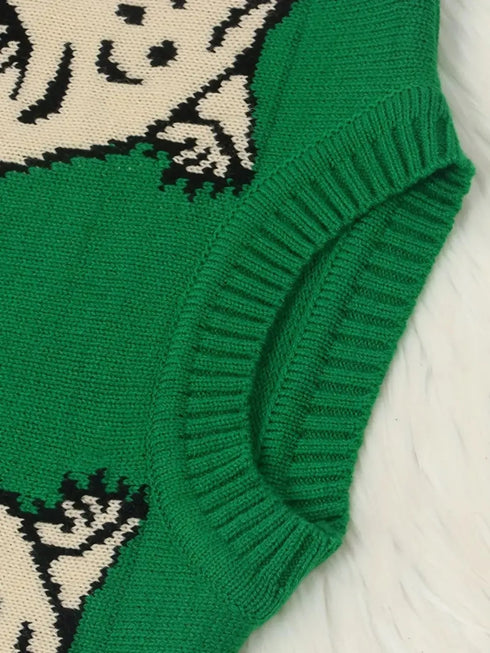 Leopard Round Neck Sweater - Fashorio