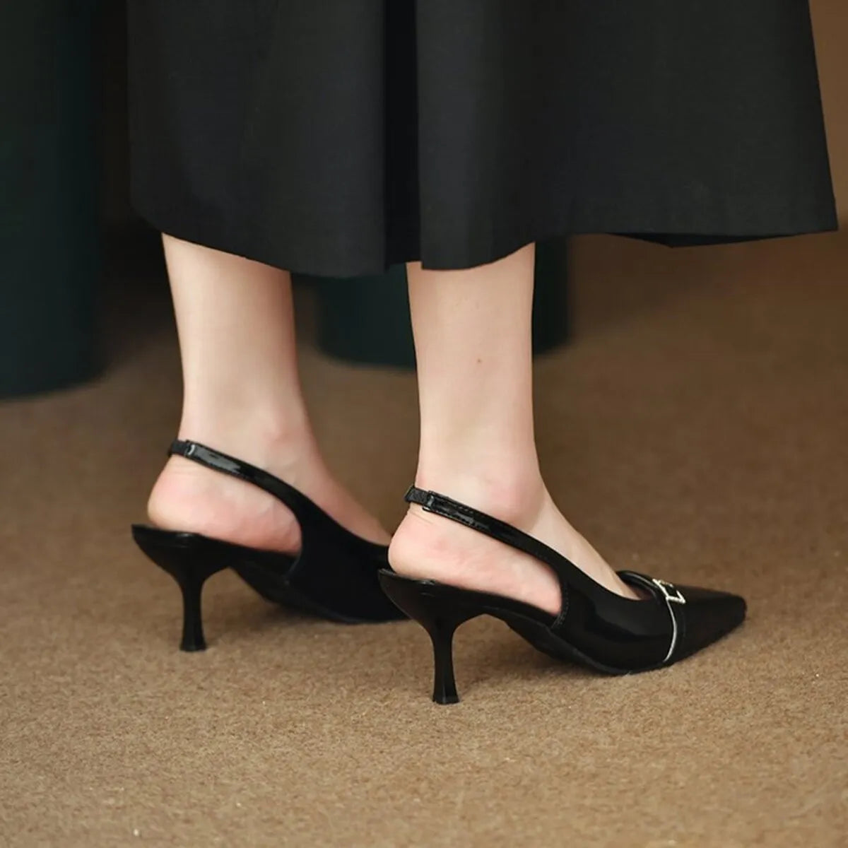 Pointed Toe Slingback Pumps - Fashorio