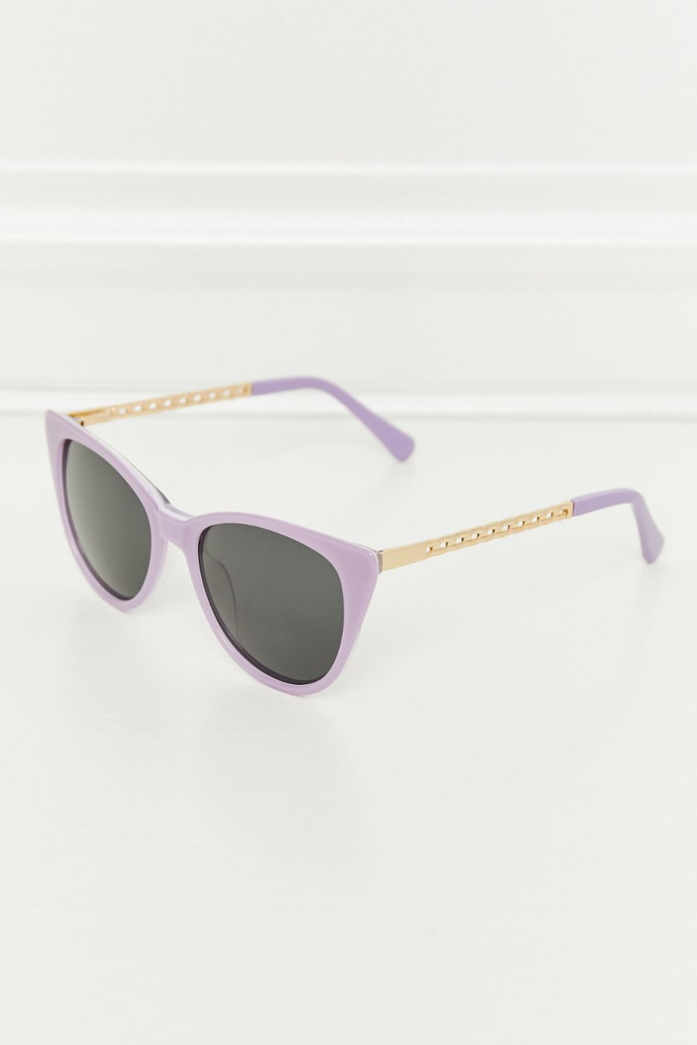 Cat-Eye Acetate Frame Sunglasses Lavender One Size - Fashorio