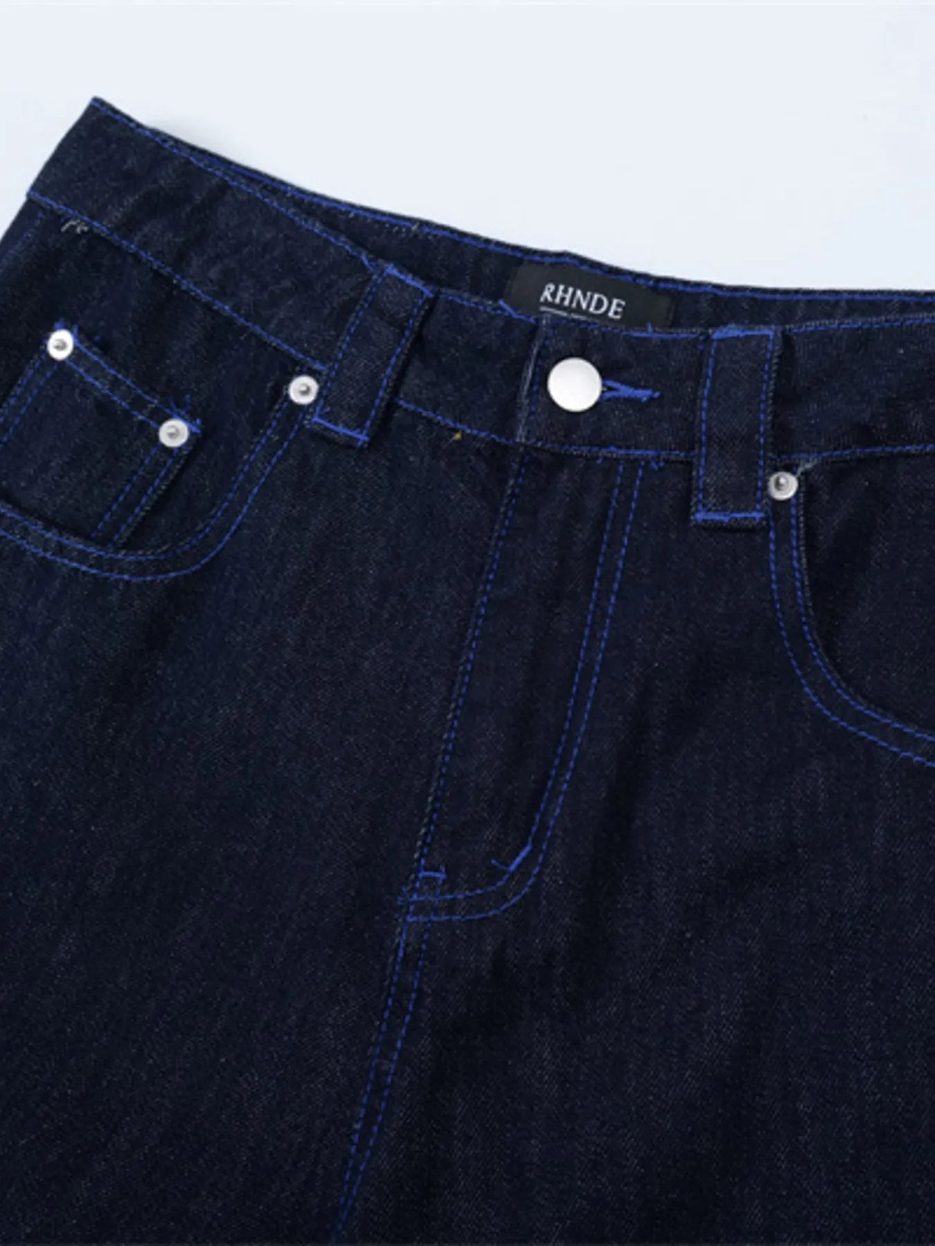 Men's Embroidered Wash Denim Shorts - Fashorio