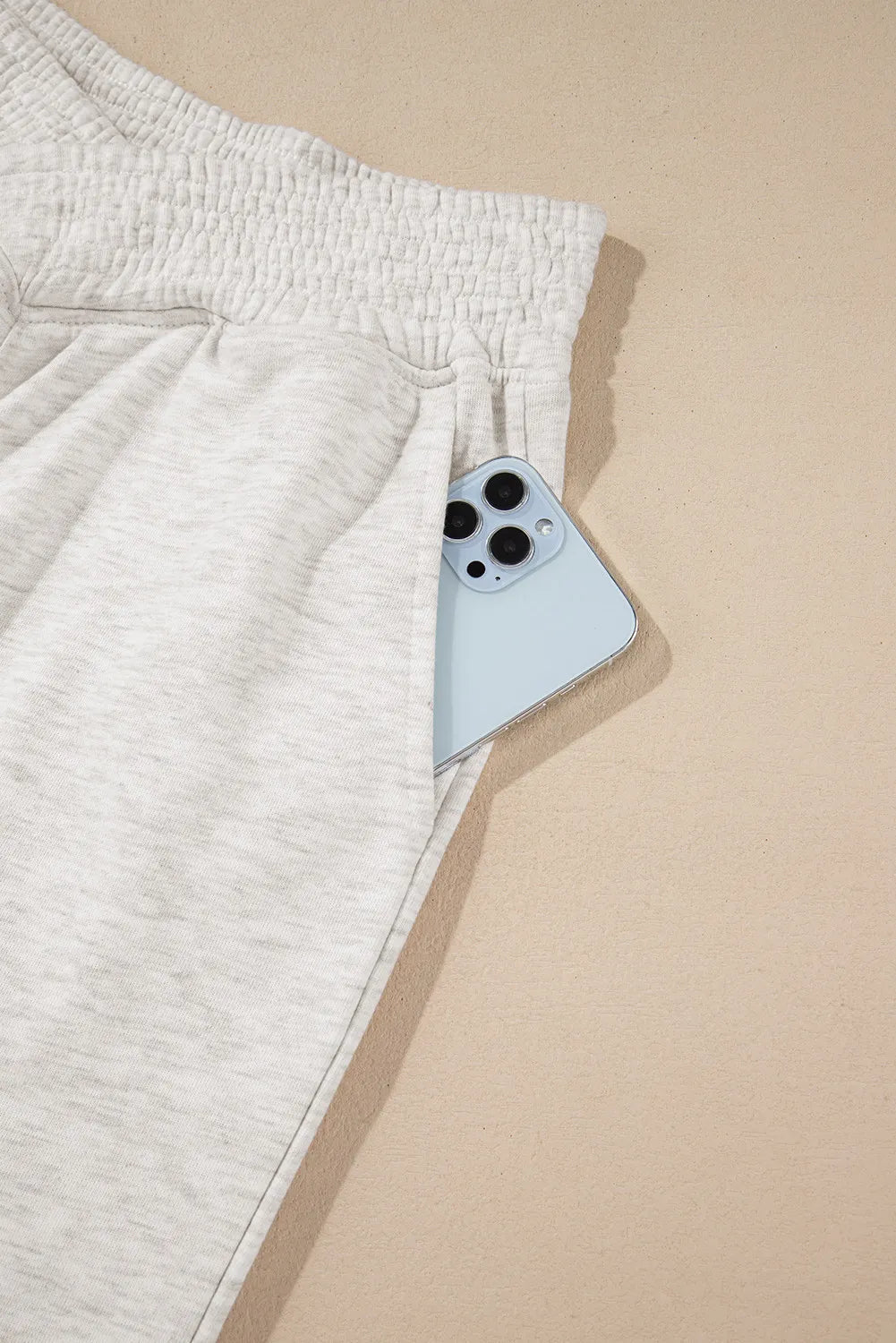 Elastic Waist Active Pants with Pockets - Fashorio