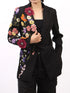 Pearl Detail Flower Lapel Collar Blazer - Fashorio