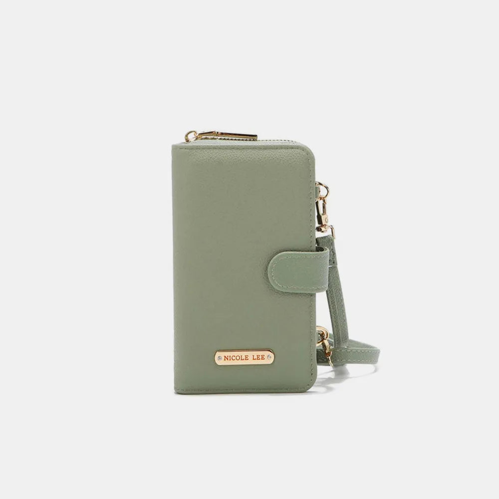 Nicole Lee USA 2 Piece Phone Case Crossbody Wallet Sage One Size - Fashorio