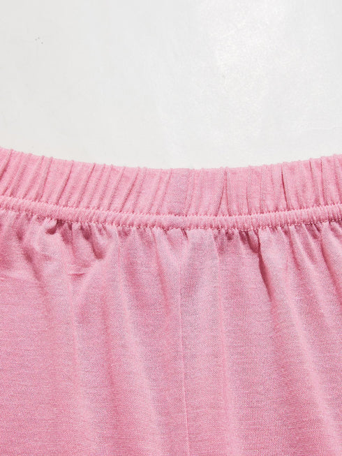 V-Neck Lace Trim Slit Cami and Pants Pajama Set - Fashorio