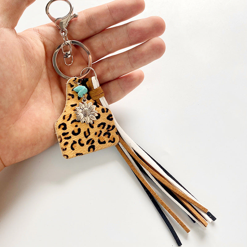 Turquoise Fringe Detail Key Chain Style F One Size - Fashorio