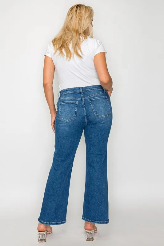 bytos Full Size Cat's Whiskers Mid Rise Ankle Jeans - Fashorio