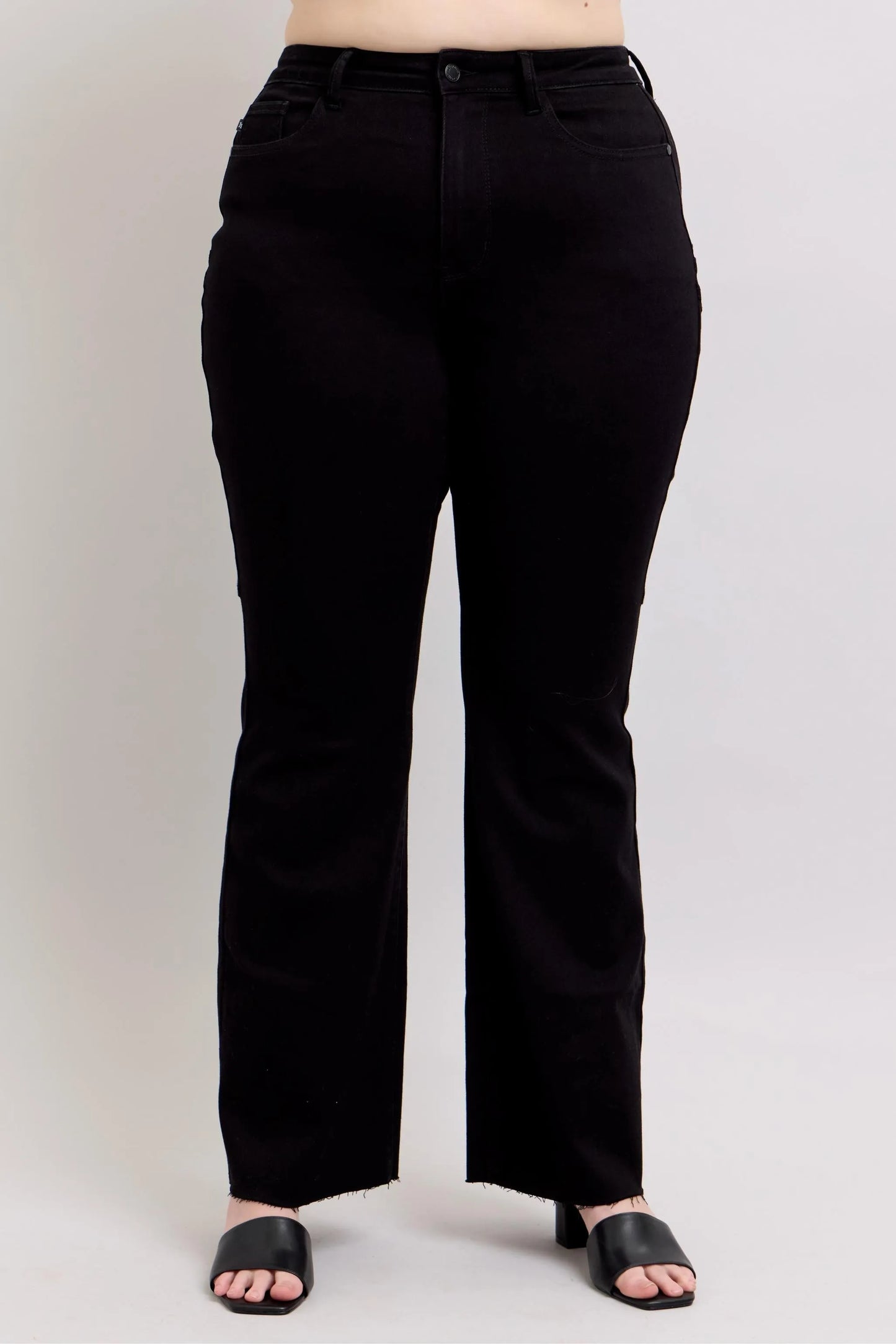 Judy Blue Full Size High Waist Star Seam Detail Flare Plus Size - Fashorio
