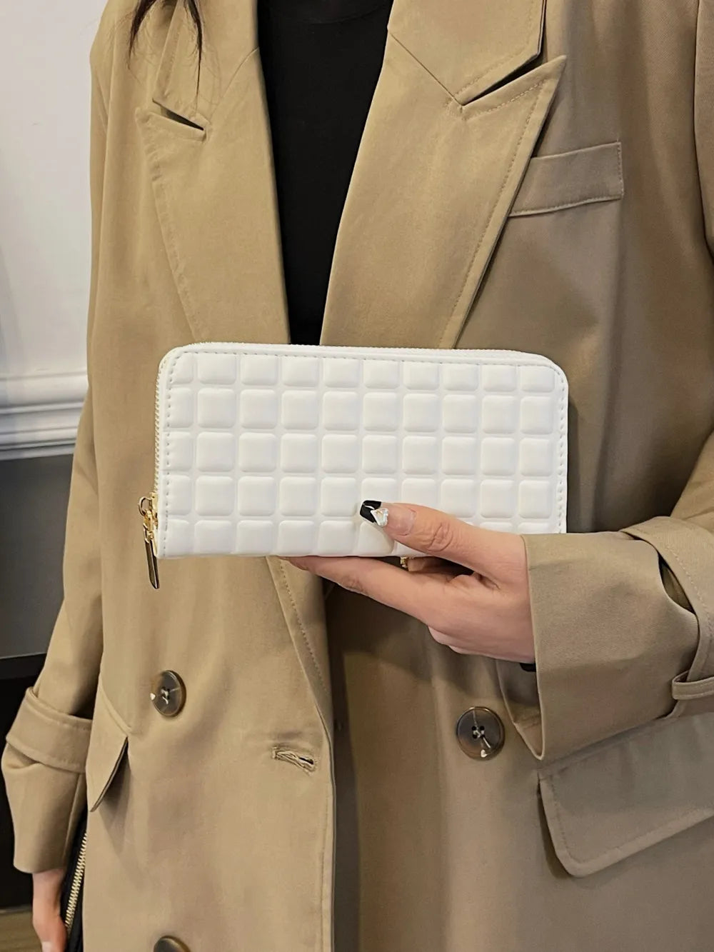 PU Leather Solid Color Wallet - Fashorio