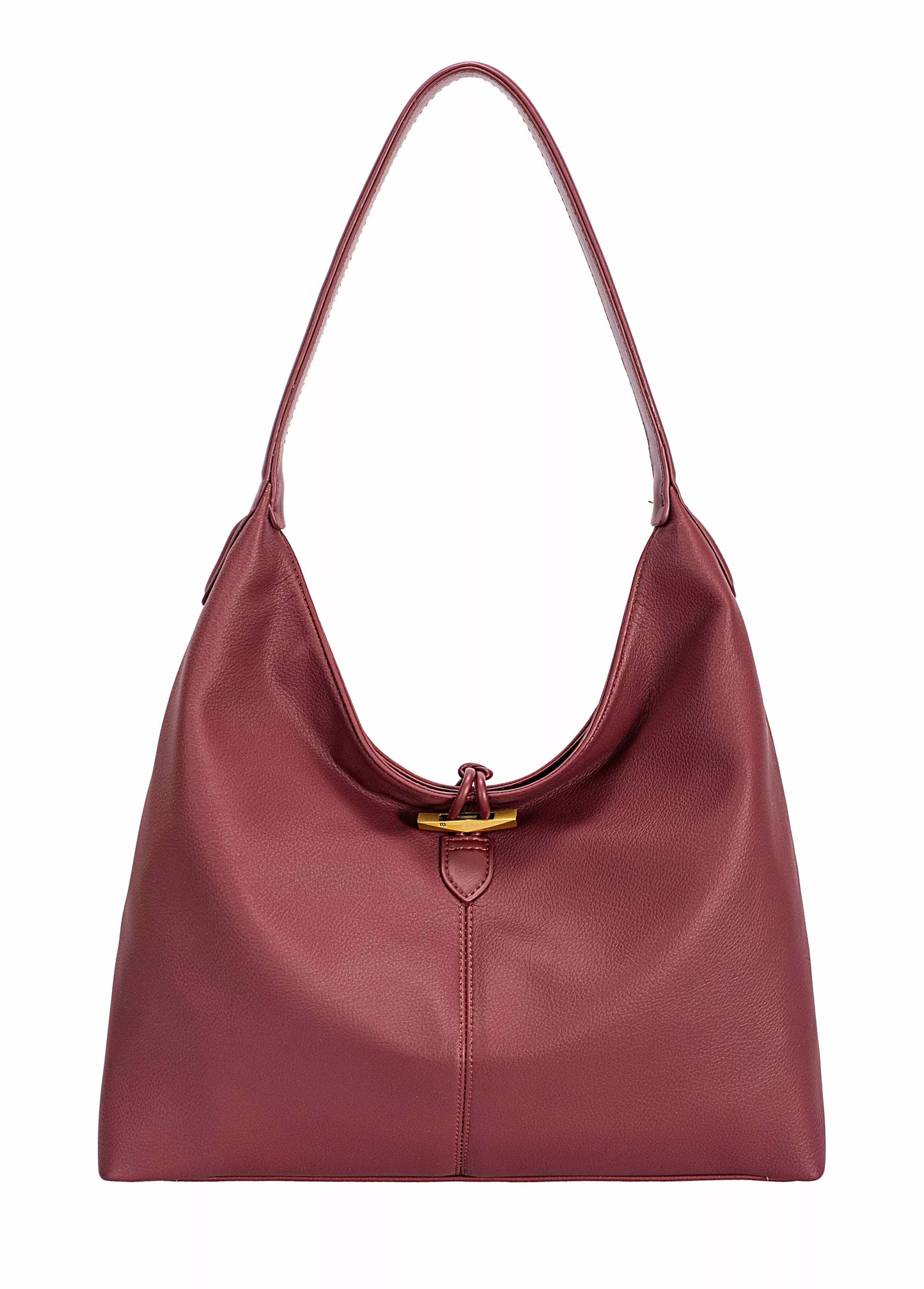 David Jones Classic Leather Shoulder Bag WINDSOR WINE One Size - Fashorio