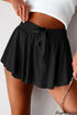 Drawstring Active Skorts Black - Fashorio
