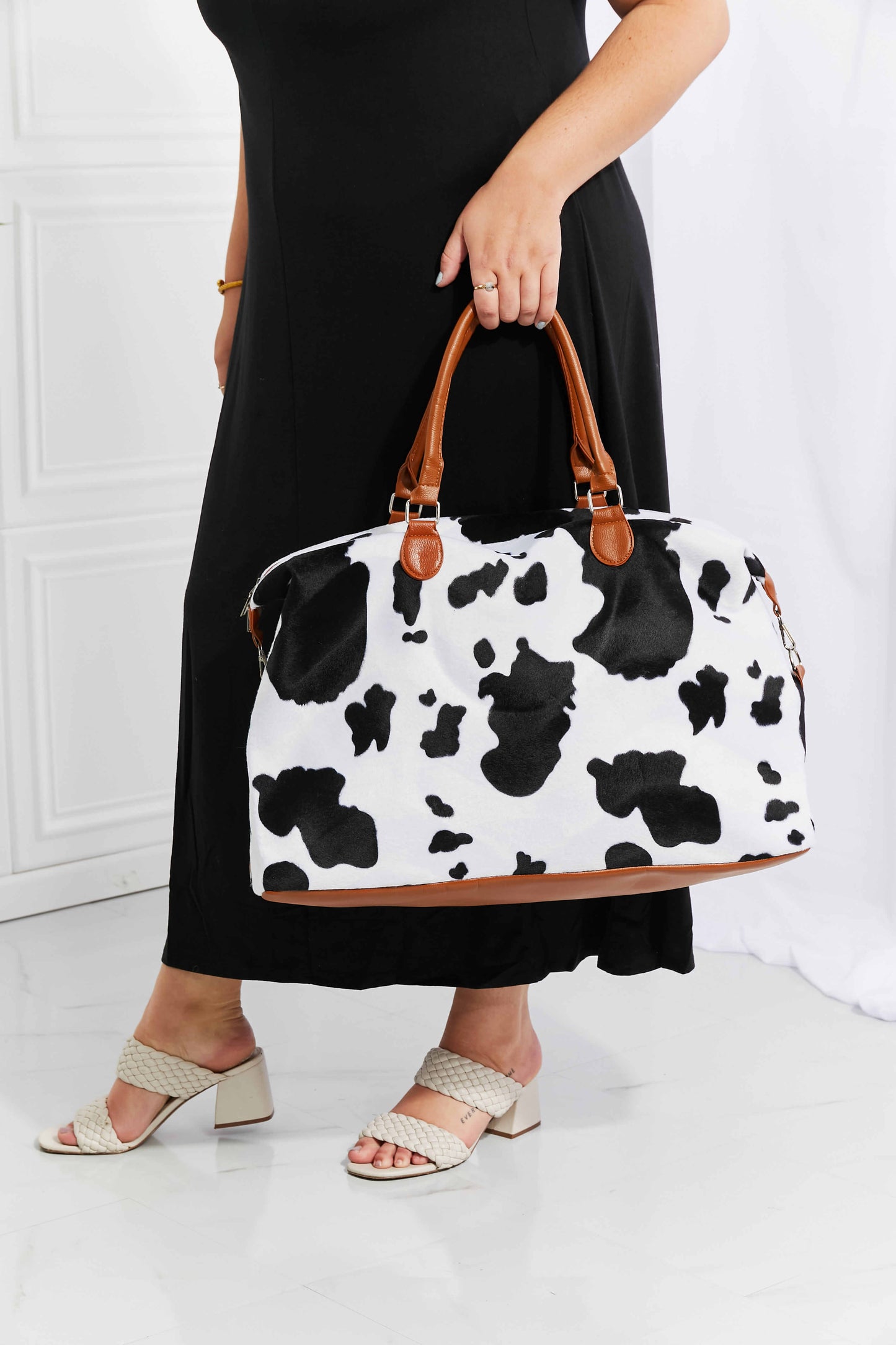 Animal Print Plush Weekender Bag - Fashorio