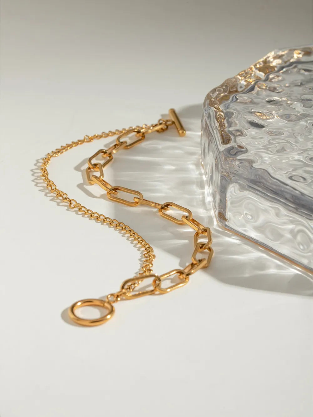 18K Gold-Plated Stainless Steel Chain Bracelet - Fashorio