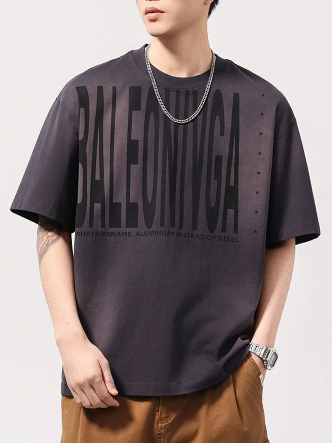 Men's Plus Size Oversized Graphic Short Sleeve T-Shirt - Fashorio