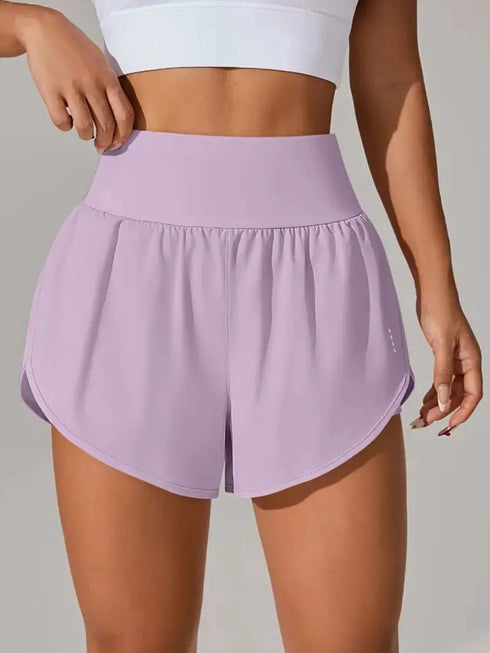 Pocketed High Waist Active Shorts - Fashorio