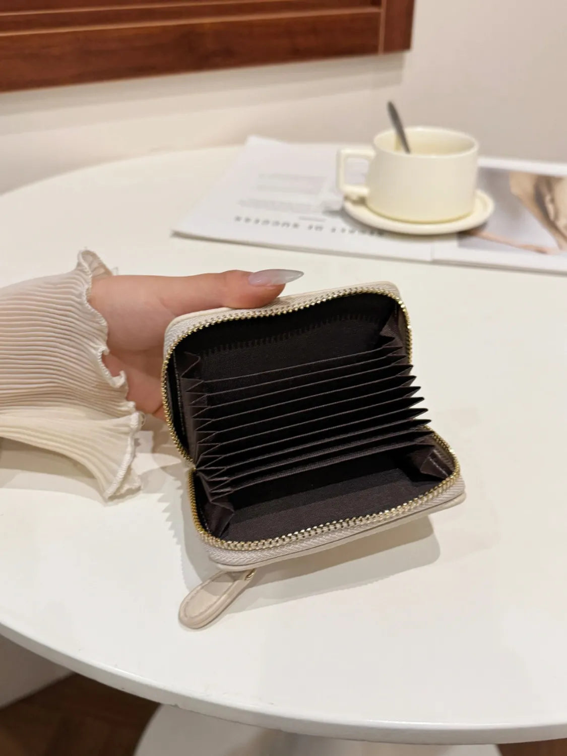 PU Leather Solid Color Card Case - Fashorio