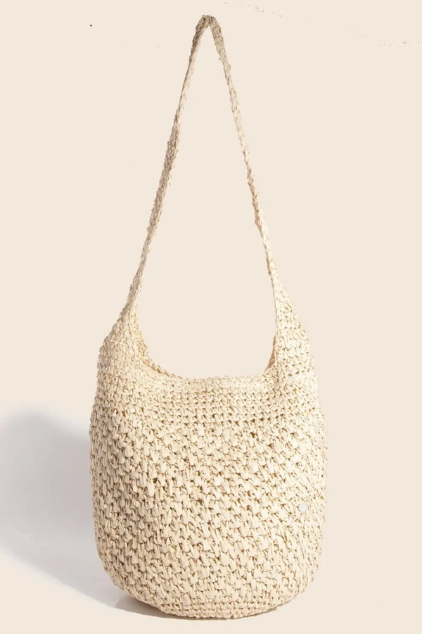 Fame Intricate Braided Hobo Shoulder Bag Pastel Yellow One Size - Fashorio