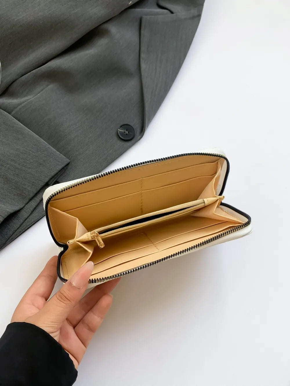 PU Leather Solid Color Wallet - Fashorio