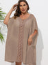 Crochet Trim V-Neck Beach Cover Up Dress - Fashorio