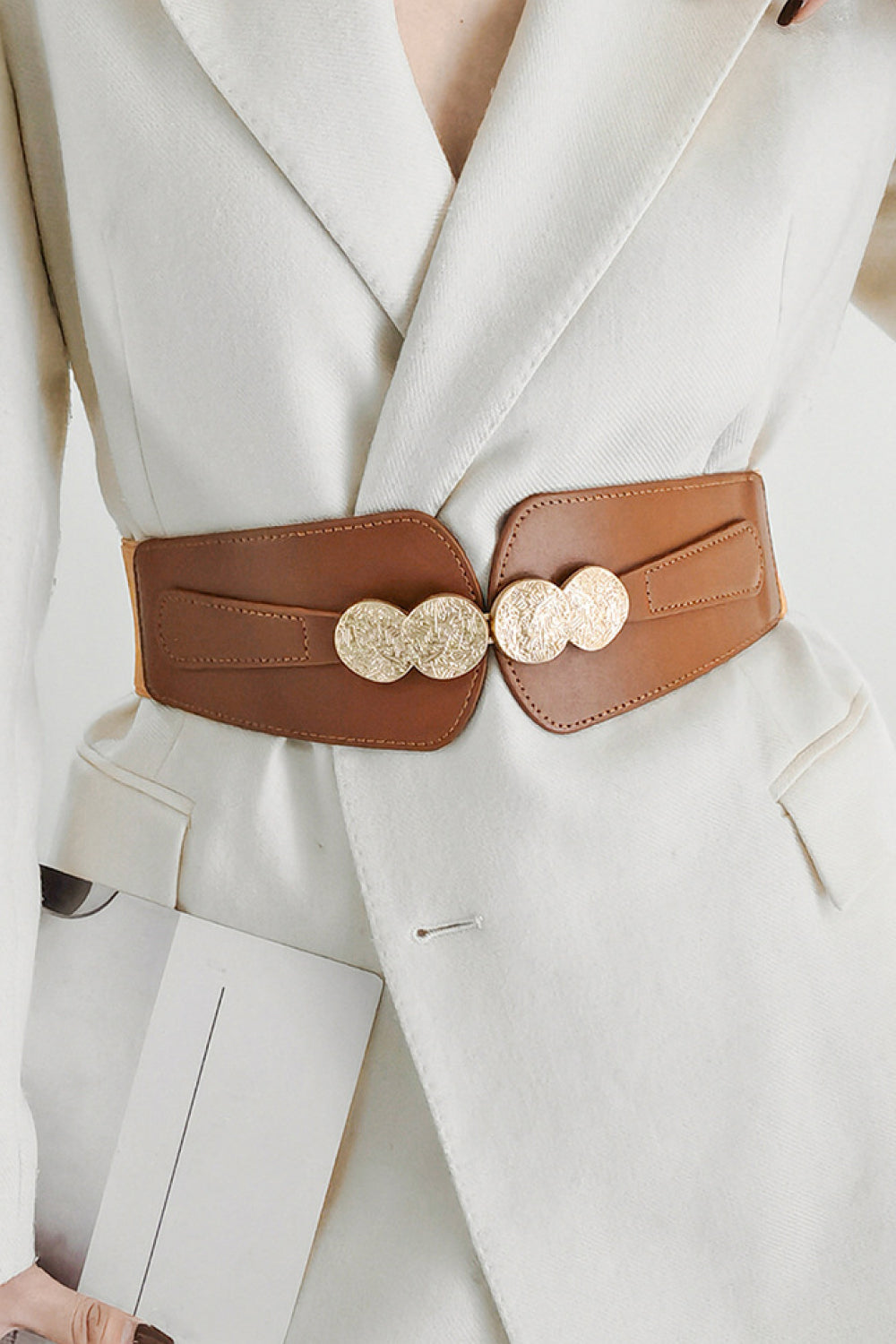 Alloy Buckle Elastic Belt - Fashorio