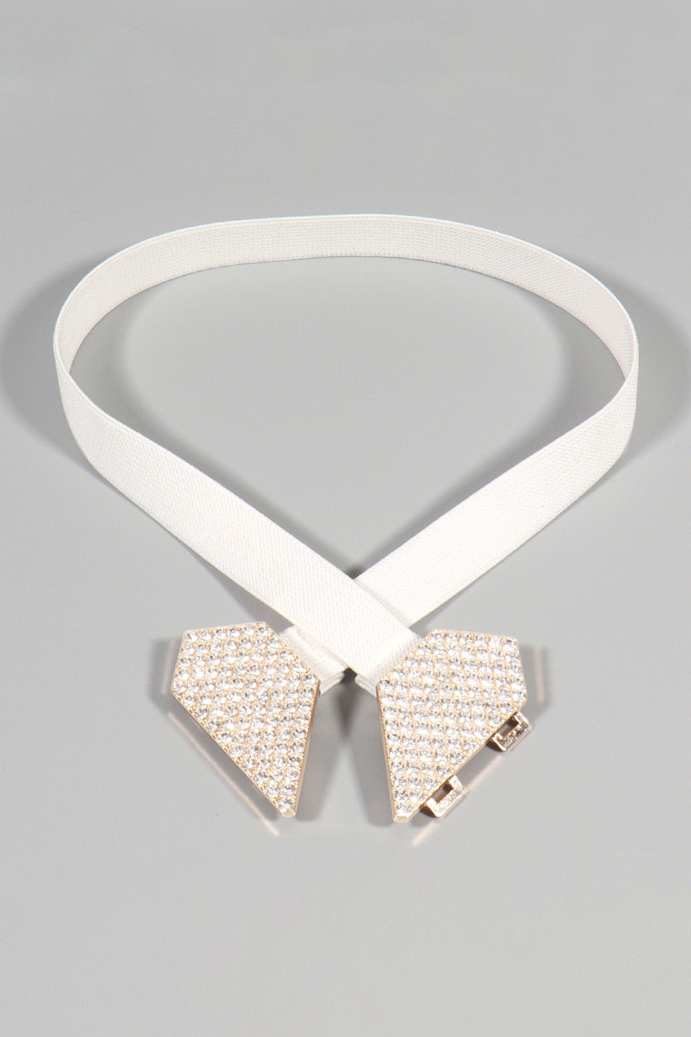 Rhinestone Heart Buckle Elastic Belt - Fashorio