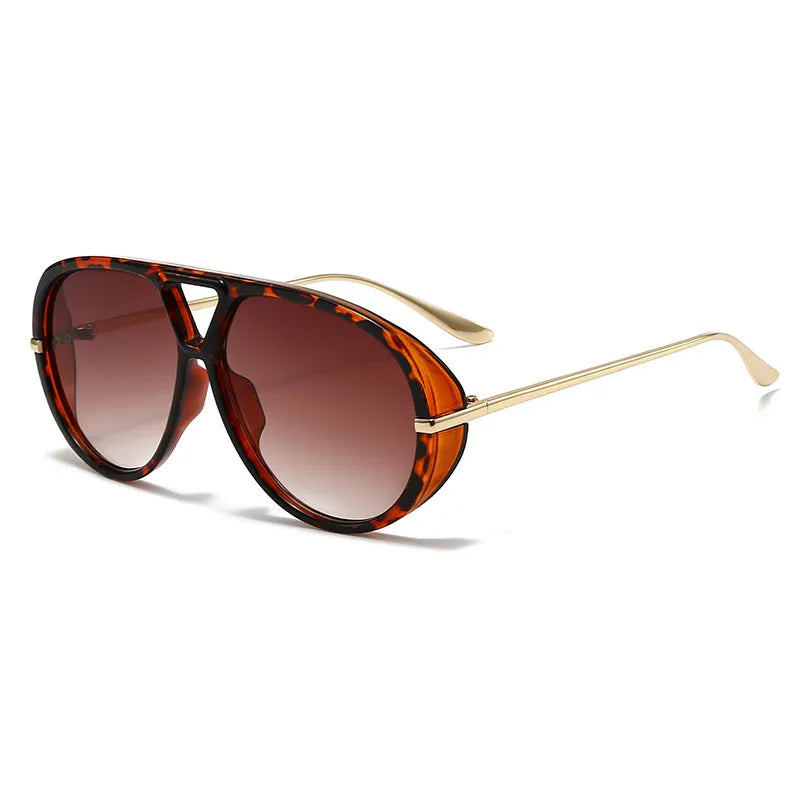 Aviator Fashion Sunglasses with Yellow Tinted Lenses styleC One Size - Fashorio