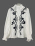 Embroidered Long Sleeve Blouse - Fashorio