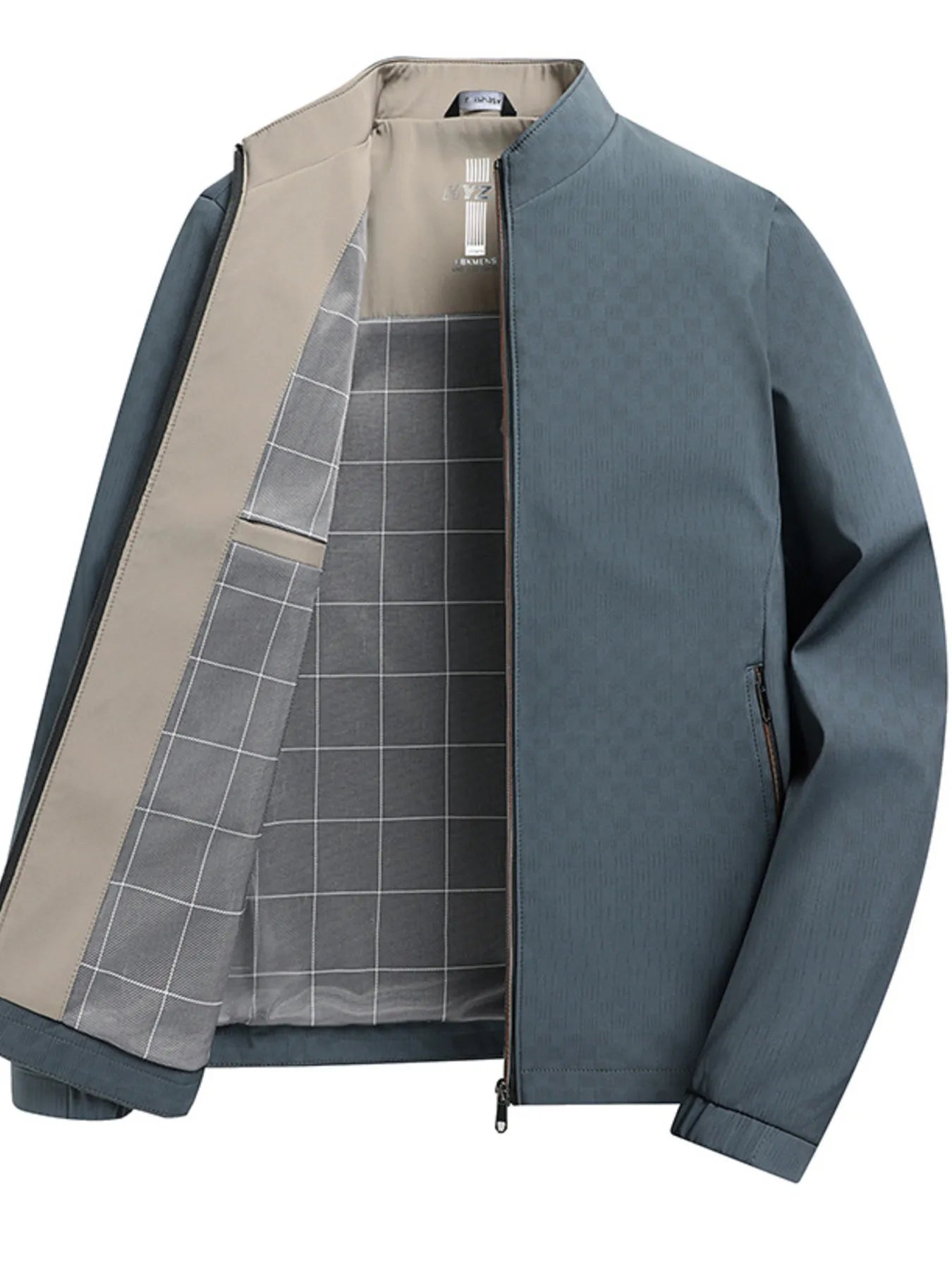 Men's Plus Size Zip Up Long Sleeve Jacket - Fashorio