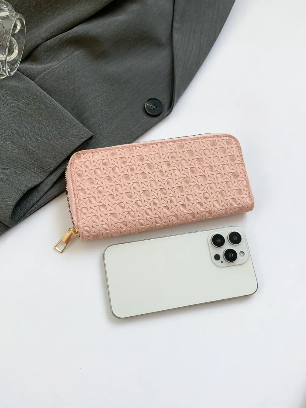 PU Leather Solid Color Wallet - Fashorio
