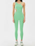 Cutout Asymmetrical Neck Active Jumpsuit - Fashorio