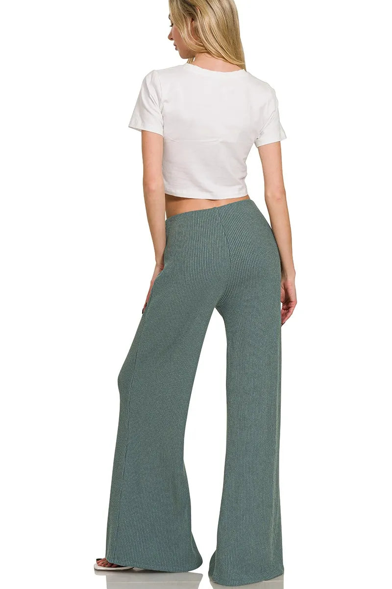 Zenana Mock Neck Top and Pants Sweater Set - Fashorio