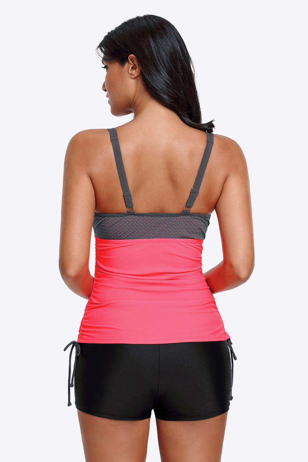 Contrast Sweetheart Neck Swim Cami - Fashorio