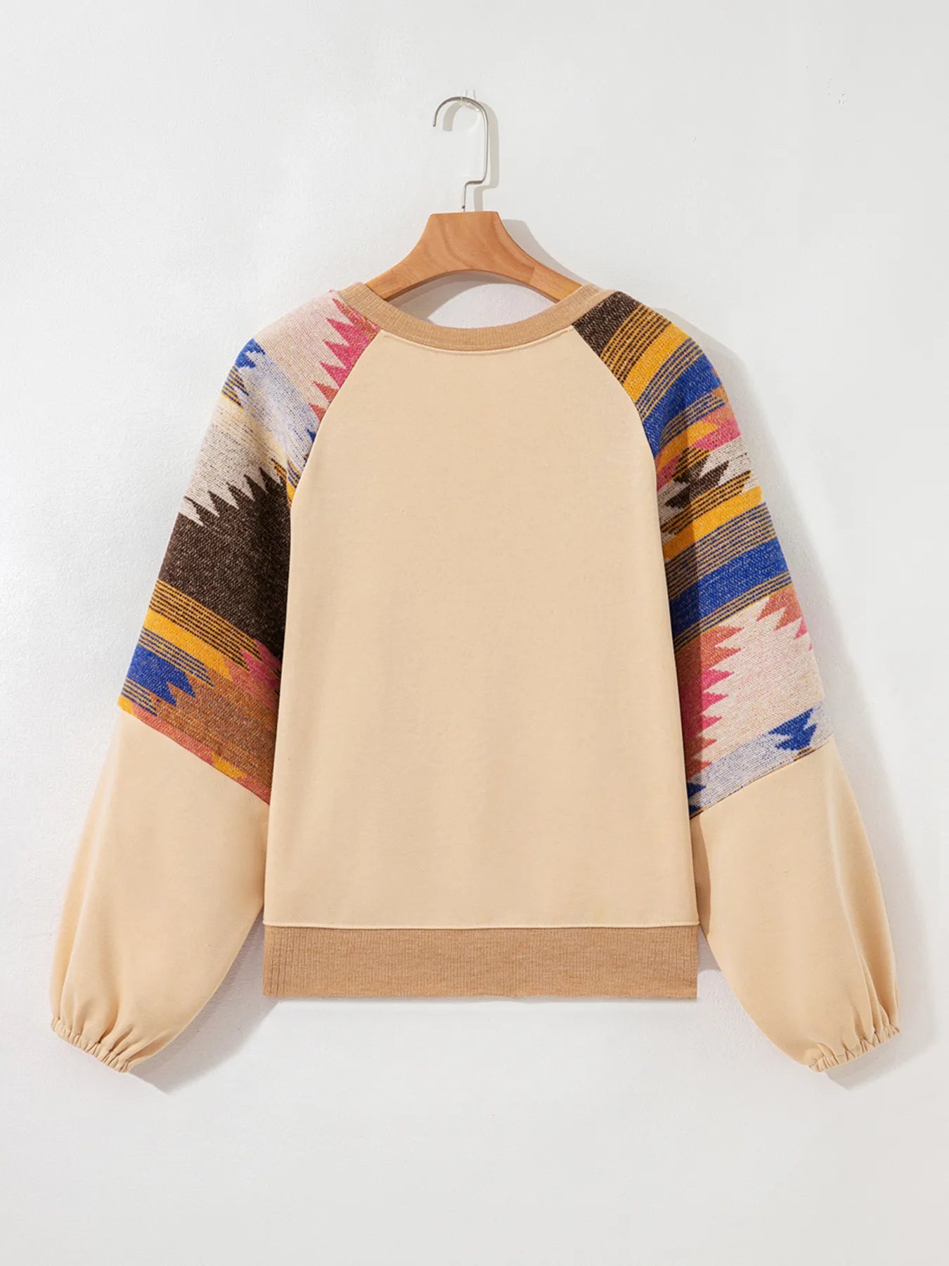 Sequined Western Horses Bubble Sleeve Sweatshirt - Fashorio